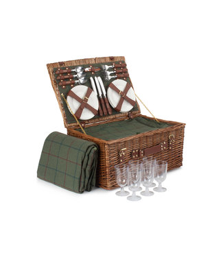 Picknickmand 6 personen  'Apple Pie' - Groen